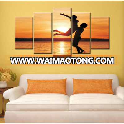 Water-Proof Lovely Sunset Custom Digital Inkjet Art Painting Canvas Print