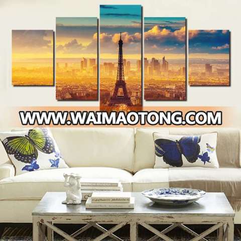 Framed Paris Eifel tower printing on canvas with high resolution